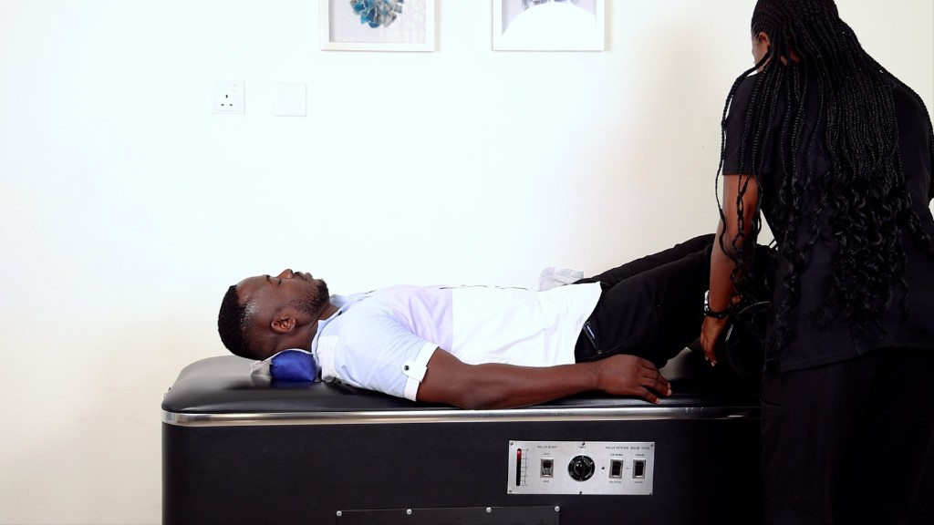 Intersegmental traction therapy session at Spine and Nerve Center Ghana